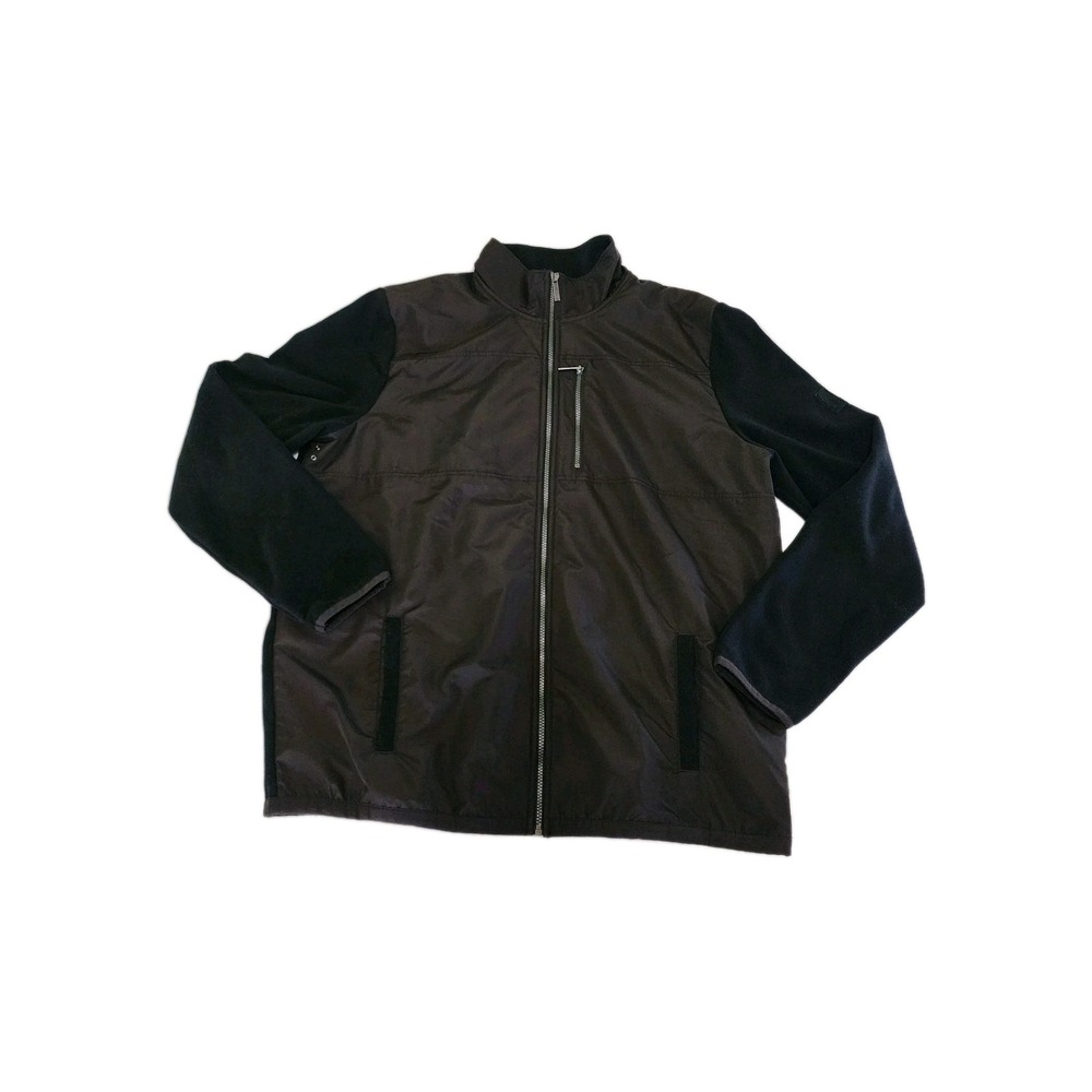 Calvin Klein Mens XLT Black Zipup Jacket. 2 Pockets And Chest Pocket